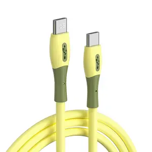 Yellow Hot Sale High Quality PD slim Waist Blue C To ISO TPE Charging And Data Transfer Usb Cable Assembly