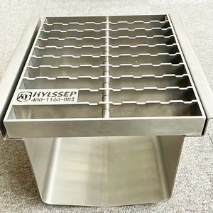 Roestvrijstalen Putdeksel, Regenwaterrooster, Afvoerslootdeksel, Decoratief Rechthoekig Rioolopening Binnenplaatsframe - Product Image 4