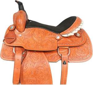 Ensemble de selle de course de chevaux Endurance Selle de course de sport avec arbre en plastique en cuir assorti - Product Image 4