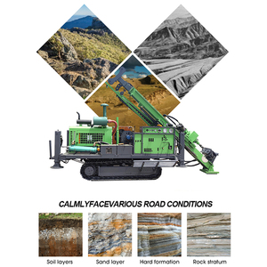 Foreuse pneumatique sur chenilles pour puits d'eau, profondeur 600m-800m, avec compresseur d'air, pour machines de forage montées sur remorque - Product Image 5