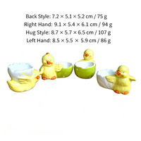 Keramik-Eierbecher Ostern Niedlicher Huhn/Enten-förmiger Eierständer Tischdekoration Hartgekochter Eierhalter für Mittagsdekoration