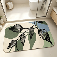 Tapis en terre de diatomée imprimé, antidérapant, absorbant l'eau, séchage rapide, tapis de porte, motif personnalisé disponible