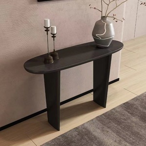 Mesa de Entrada Moderna de Madera Sólida de Lujo, Mesa Consola Estrecha y Sencilla para <span class=keywords><strong>Pasillo</strong></span>, Mueble de Sala de Estar Negro y Duradero - Product Image 1