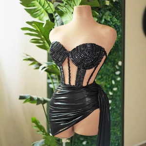 Robes brillantes sexy européennes et <span class=keywords><strong>américaines</strong></span>, tenue de scène pour groupe de filles, tenue de club de mode, costume de chanteuse féminine - Product Image 2