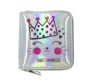 Minibolsa de cuero holográfico estilo Ins, Cartera de diseñador de impresión personalizada para niñas - Product Image 2