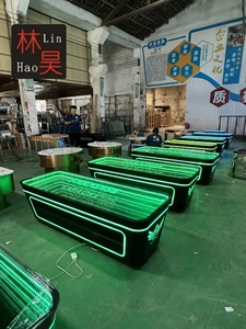 โต๊ะ KTV สแตนเลสสตีล ดีไซน์ร่วมสมัย พร้อมเอฟเฟกต์กระจกอินฟินิตี้ LED สุดหรู สำหรับบาร์ ไนท์คลับ และห้องคาราโอเกะ - Product Image 3