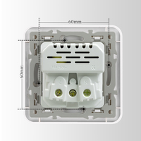 Prise murale USB de type c allemande standard de l'UE/panneau en plastique 220 ~ 250V, prise USB 16A