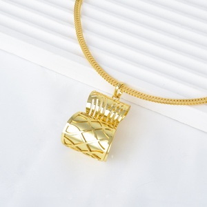 Ensemble de bijoux de mariée en cuivre doré de luxe du Brésil, très vendu, ensemble de boucles d'oreilles et de collier américain - Product Image 4