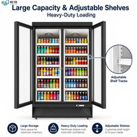 Réfrigérateur commercial de haute qualité à porte vitrée simple, vitrine transparente, réfrigérateur vertical pour boissons froides