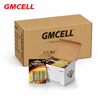 Baterai Alkaline AA 1.5V Anti Bocor LR6 Umur Simpan Panjang Merek OEM Kemasan Blister Kustom untuk Ritel