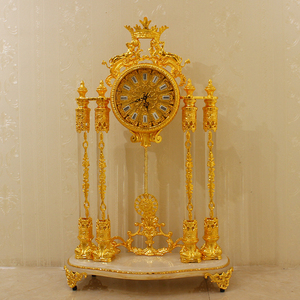Đồng Hồ Để Bàn Pha Lê Cổ Điển Châu Âu Đồng Hồ Để Bàn Tùy Chỉnh Trang Trí Nhà Cửa Màu Vàng Kim - Product Image 2