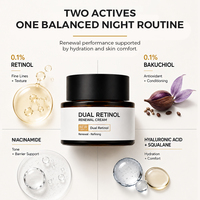 Soins de la peau : Crème de nuit au Bakuchiol 0,1 %, hydratant anti-âge raffermissant pour tous types de peau, réduit les ridules et la texture rugueuse