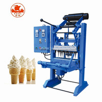 Mesin kerucut gula gulung es krim industri otomatis penuh harga