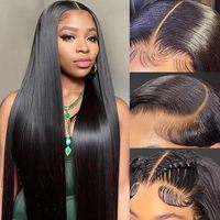 Perruque Lace Front HD 13x6 avec Cheveux Humains Vierges Indiens, Dentelle Transparente, Naturelle et Tressée sans Colle