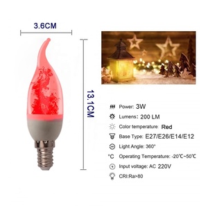 Ampoules LED à <span class=keywords><strong>effet</strong></span> de <span class=keywords><strong>flamme</strong></span> E14 E12 <span class=keywords><strong>E27</strong></span>, éclairage créatif à <span class=keywords><strong>effet</strong></span> de feu simulé, ampoules à <span class=keywords><strong>effet</strong></span> de <span class=keywords><strong>flamme</strong></span> vacillante pour la décoration, fête en plein air - Product Image 4