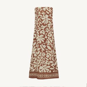 Robe à col large à imprimé plage de haute qualité, extensible, personnalisée, confortable, écologique, 100% lin, robes élégantes - Product Image 4