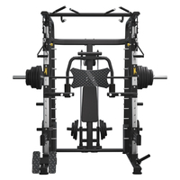 Máquina Smith multifuncional con cables de polea Cross Squat Power Simith Rack Cage Gym Center