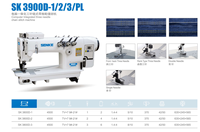 Machine à coudre à double aiguille SK3900D, haute qualité, pour chemise