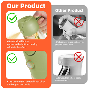 Bouteille Distributrice d'Huile d'Olive en Verre Réutilisable Anti-Fuite avec Logo Personnalisé OEM ODM, Facile à Verser, Rechargeable, Emballage pour Bouteille d'Huile de Cuisine - Product Image 2