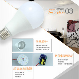 Led Energy Saving <b>Bulb</b> E27 5W 7W 9W Ac110V Pc Material For Home Lighting - Product Image 4