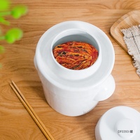 Pot de Fermentation en Céramique de 3,5 Litres avec Joint d'Étanchéité en Porcelaine pour Sauerkraut et Kimchi