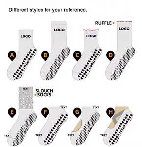 Nuevo diseño de calcetín de algodón para mujer, calcetín personalizado con logotipo bordado, calcetín de Yoga, calcetín de agarre antideslizante para Fitness, Pilates - Product Image 4