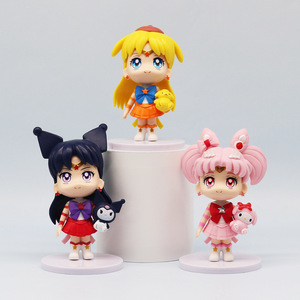 Figurines d'Action en Pvc de Jouet de Décoration de Voiture Sailor Moon <span class=keywords><strong>Anime</strong></span> 6 pcs/set Vente en Gros - Product Image 2