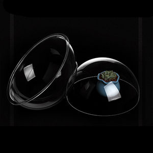 10cm פתיח חג המולד transparentes חלול גדול קשה פלסטיק כדור מבריק קישוטי בתפזורת - Product Image 3