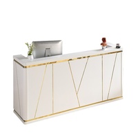 Comptoir de réception commercial simple et moderne en MDF pour magasin de vêtements, salon de beauté, boutique de thé au lait