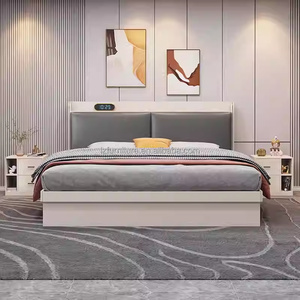 Inexpensive Complete Studio Apartment Bedroom Furniture Set Space-Saving Storage <b>Bed</b> Nightstands <b>Sliding</b> Wardrobe & Vanity Desk - Product Image 3