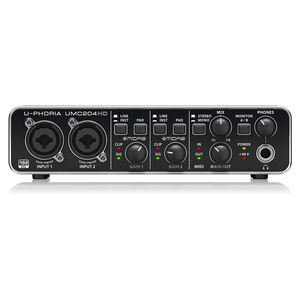 Carte son Behringer UMC204HD Audiophile, interface <span class=keywords><strong>audio</strong></span>/MIDI USB avec préamplis micro Midas |   Pour l'enregistrement de microphones et d'instruments - Product Image 5