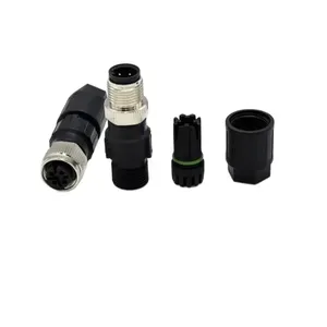 Conector Eléctrico Circular de Plástico M12 de 5 Pines, Codificación L, Macho y Hembra, para Montaje en Campo, 16A, Impermeable, ¡Gran Oferta! - Product Image 1