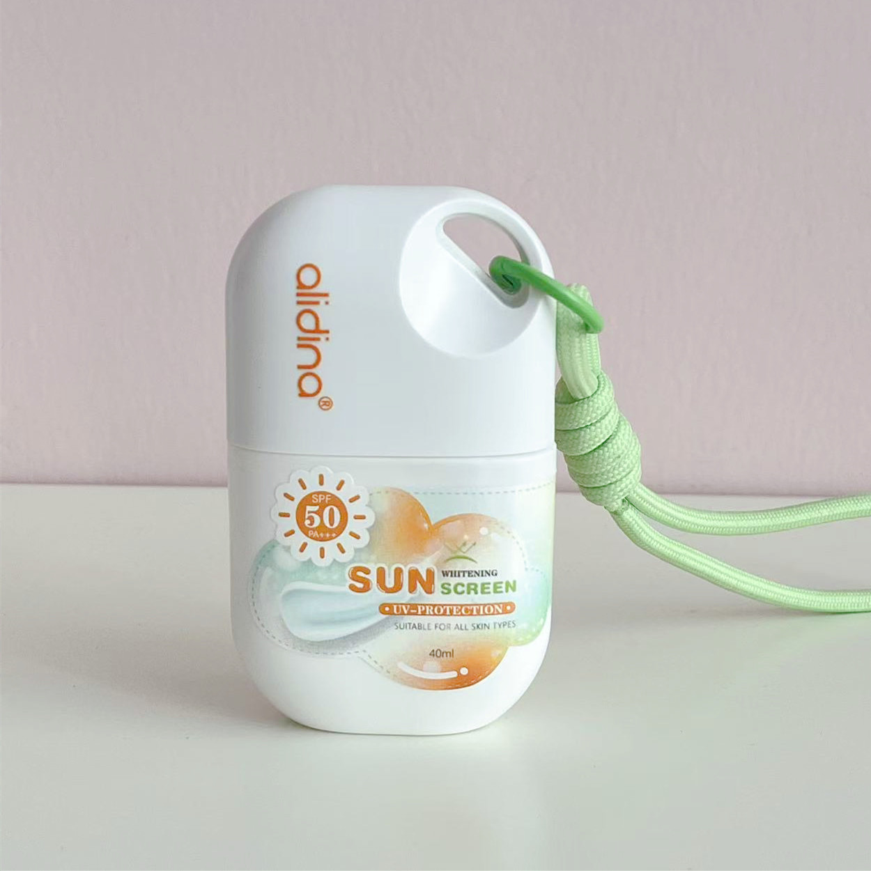 Lotion avec corde verte