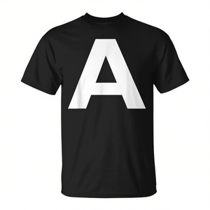 T-shirt promotionnel imprimé avec la lettre A majuscule de l'alphabet - Product Image 2