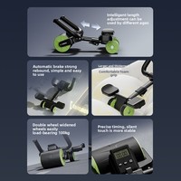 Rebond automatique ABS roue abdominale en PVC équipement de fitness à domicile durable avec support de coude pour ventre mince unisexe