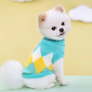 暖かいプルオーバーペット服編組犬猫ツイストニットセーター