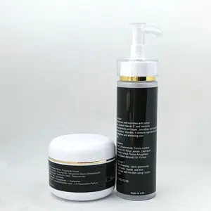 Conjunto de branqueamento de pele, melhor conjunto de clareamento de pele preto amarelo creme facial loção reduz melanina formação tom brilhante suave sensação da mão