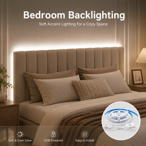 10M USB LED Strip <b>Light</b> 5V White Flexible LED <b>Light</b> Strip Touch Sensor Switch Dimmable for Bedroom Cabinet Home Lighting - Product Image 5