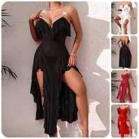 Robe de soirée élégante et sexy pour femme, sans col, sans manches, dos nu, en maille respirante, coupe crayon longue, haut de gamme, pour l'été