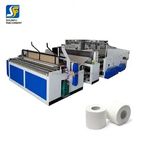 toilet tissue paper rewinding slitter for jumbo tissue tower paper roll cutter processing machinery