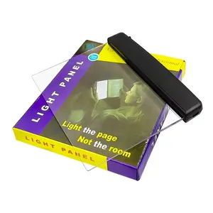 Dropshipping personnalisé 3 AAA batterie panneau lumineux Portable créatif petit livre de lecture lumière LED livre lampe de lecture