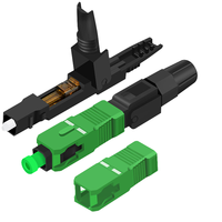 Conector Rápido de Fibra Óptica FAST UPC SC APC, Pre-Pulido, de Ensamblaje Rápido, Reutilizable 04, para PC FTTH, Azul Verde, 1 Año de Garantía