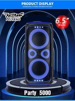 Fête BT 3 voies coran combo DJ 2 armoire double 6.5 pouces bureau église rvb maison petit TWS USB puissant PA radio FM audio haut-parleur
