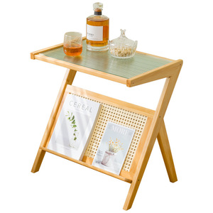 Modern Minimalist <b>Foldable</b> Side <b>Table</b> With Magazine Rack For Living Room Coffee <b>Table</b> <b>Wooden</b> Design - Product Image 5