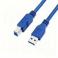 Kabel Printer Port Persegi Konduktor Tembaga Transmisi Data Kecepatan Tinggi USB 3.0 USB-A ke USB-B