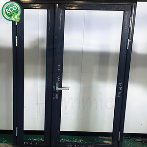 Puertas Pivotantes de Vidrio para Entrada Residencial Nuevas de 2026, Puerta Doble Asimétrica Protectora de Aluminio Fundido para Villa - Product Image 2