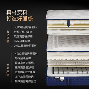 Matelas à ressorts Westinghouse S9 28 cm sans colle, ressorts ensachés, fermeté moyenne, orthopédique, respirant, écologique - Product Image 1