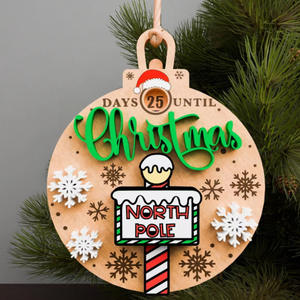 Colgante de caramelo en forma de Papá Noel transfronterizo nuevos adornos de cuenta regresiva de Navidad para decoración de regalo artesanal de fiesta en casa - Product Image 4