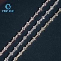 Bracelet Chaîne Tennis Unisexe en Argent Sterling 925, Moissanite VVS Ronde Taille Brillant 3mm, Style Hip Hop, Certifié Testeur de Diamant
