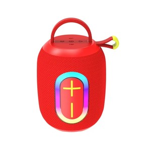 Portable <b>Bluetooth</b> <b>Speaker</b> With Colorful Led Light Rechargeable Battery <b>Mini</b> Outdoor Desktop Use Red - Product Image 1